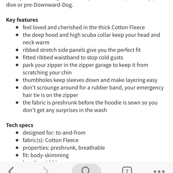 Lululemon Scuba Hoodie Size 8 - Picture 7 of 7